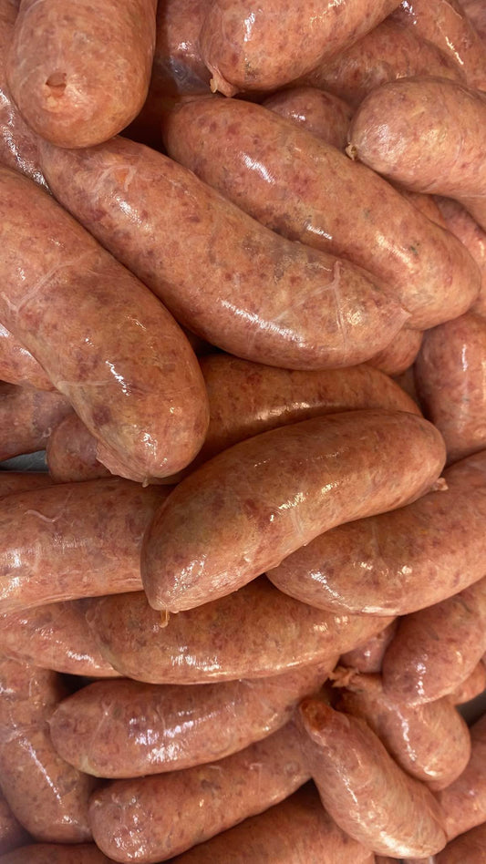Beef & Onion Sausages approx 500gms